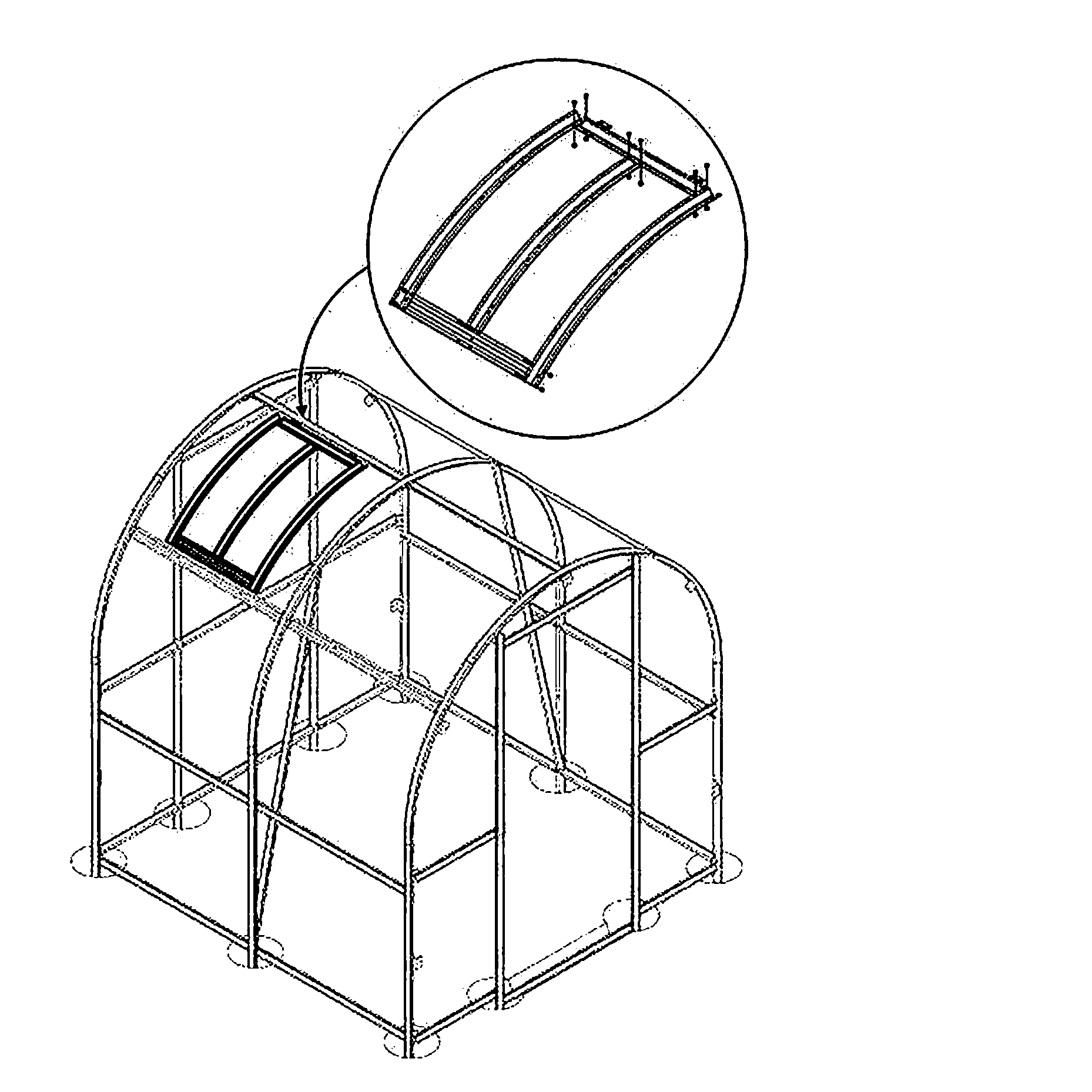 Fenêtre de toit pour serre de jardin