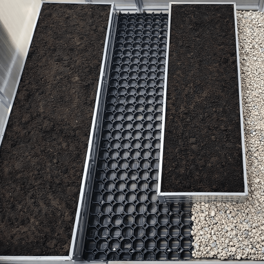 Bac de culture en acier galvanisé pour serre