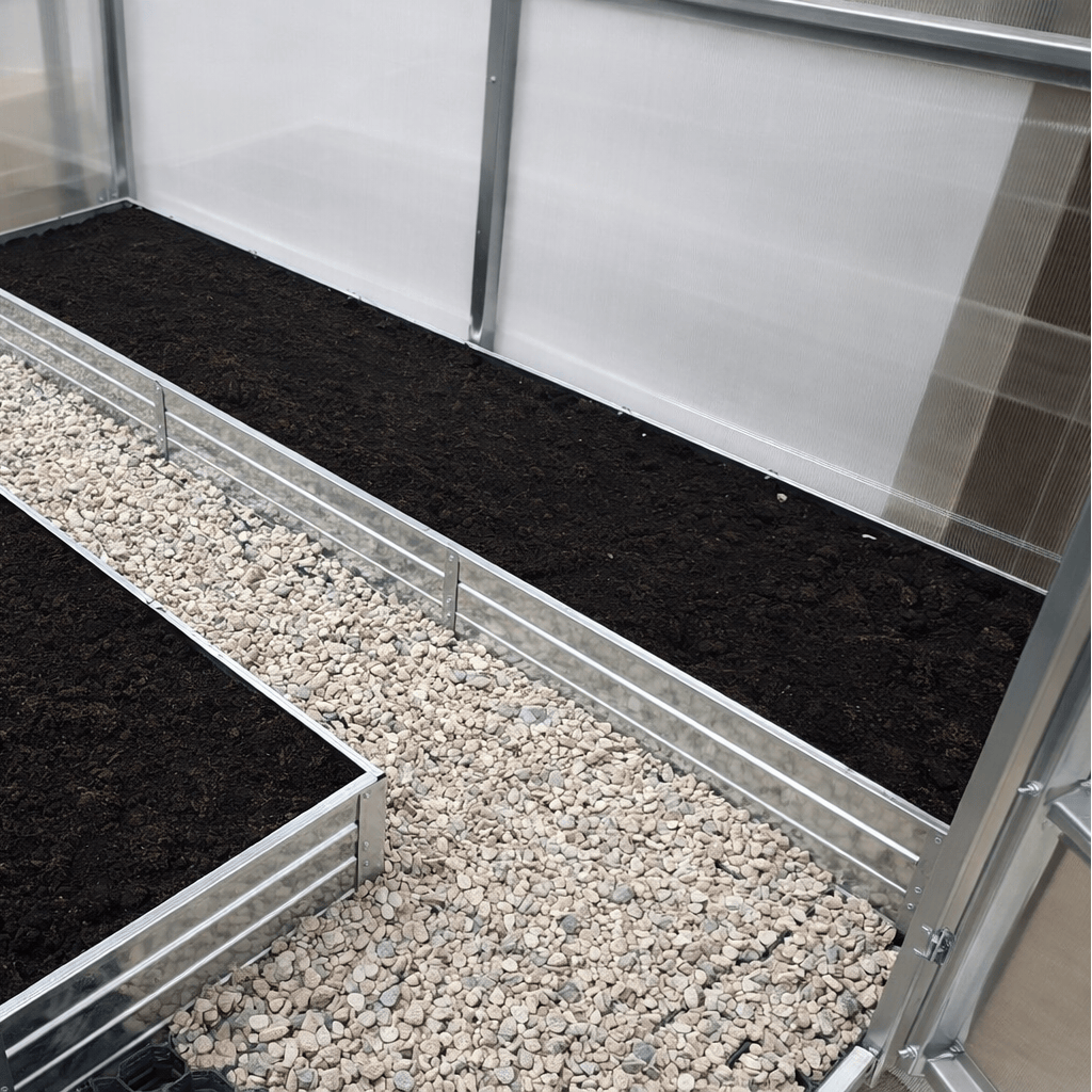 Bac de culture en acier galvanisé pour serre
