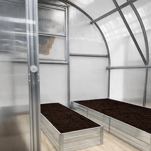 Bac de culture en acier galvanisé pour serre