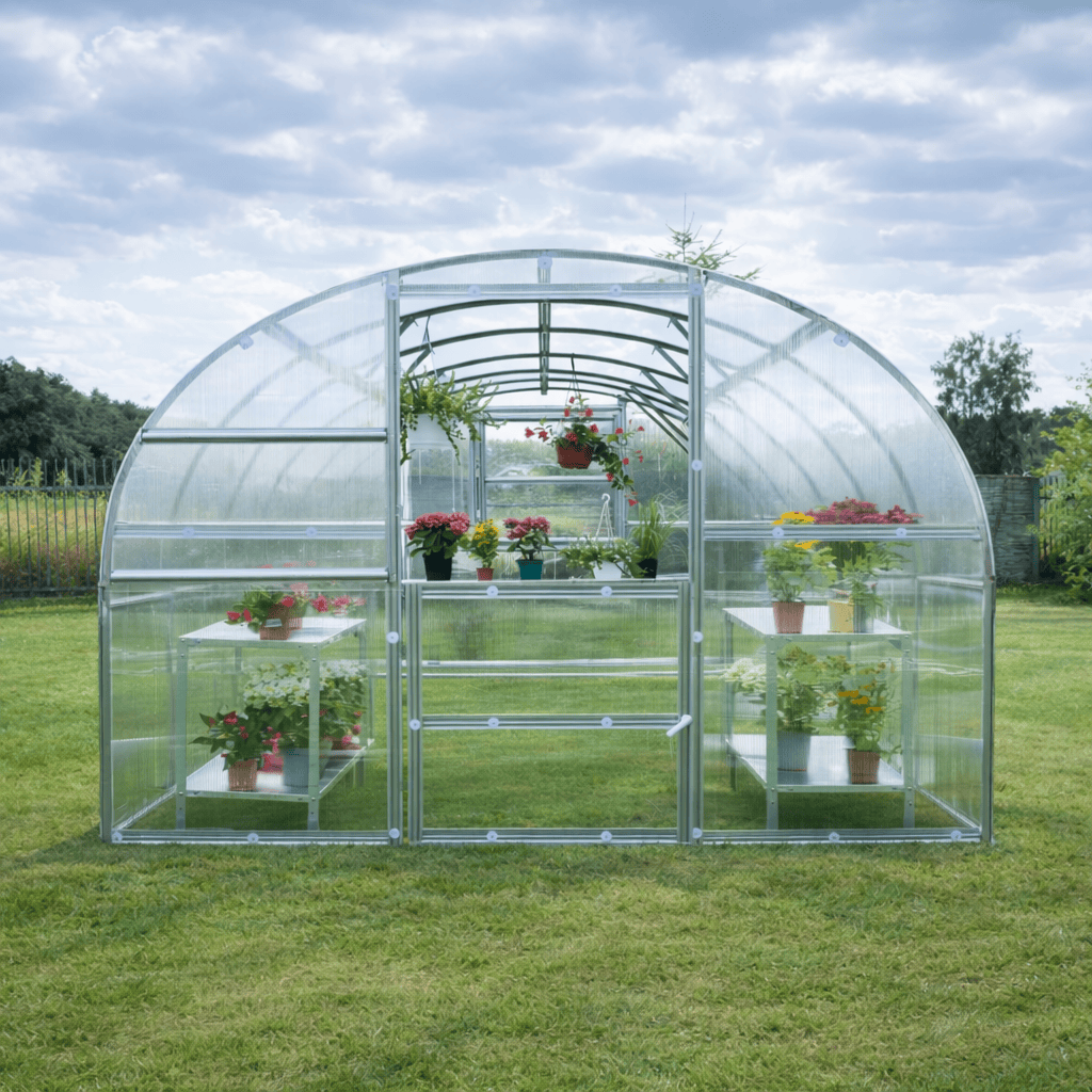 Serre de jardin polycarbonate intemporelle
